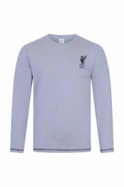 Mens Official Liverpool Football Club Grey Long Pyjamas -pajamas shop 30872 1441 1