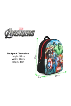 Official Marvel Avengers 3D Backpack Iron Man Hulk Thor Captain America -pajamas shop Avengers3Dbackpack2