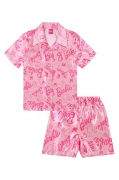 Girls Barbie Short Satin Silk Pyjama Set -pajamas shop Barbieshort 24ec3f52 be7f 4065 a013 3640cf7c5402