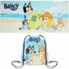Official Bluey Fold Away Towel Bag -pajamas shop Blueytowelbackpack