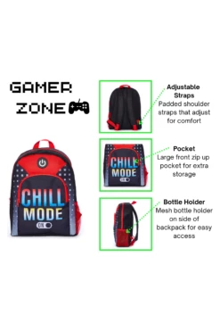 Chill Mode On Gaming School Bag, Kids Boys Gamer Backpack -pajamas shop Chillmodebackpack1