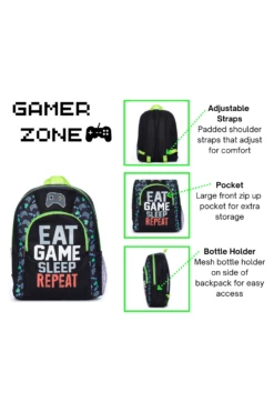 Eat Game Sleep School Bag And Lunch Bag 2 Piece, Kids Boys Gamer Backpack -pajamas shop Eatgamesleepbackpack 0f923e86 262a 45a5 8dcb 8230e28f53a4