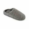 Mens Slip On Grey And Red Check Slippers -pajamas shop FT1368 2