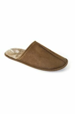 Men's Light Brown Slip On Slippers
