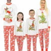 Official The Grinch Merry Grinchmas Family Long Pyjamas Christmas Matching White -pajamas shop FinalGrinchwhitelong