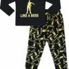 Floss Like A Boss Gold Long Pyjamas -pajamas shop FlossLikeABossGoldLong