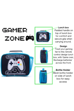 Game Over Recharge School Bag And Lunch Bag 2 Piece, Kids Boys Gamer Backpack -pajamas shop Gameoverlunchbox1 99ef80ad bb9d 4b3b 872f c4901343b08a