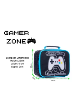 Game Over Recharge School Bag And Lunch Bag 2 Piece, Kids Boys Gamer Backpack -pajamas shop Gameoverlunchbox2 c754747f d362 44f2 85ac 7c8ce9d4ce1b