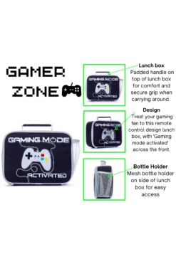 Gaming Mode School Bag And Lunch Bag 2 Piece, Kids Boys Gamer Backpack -pajamas shop Gamingmodeactivatedlunchbox1 1e783c27 31e7 4729 87fd 54f5531d0f00