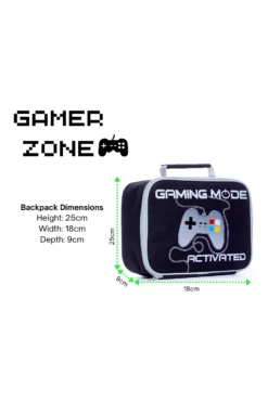 Gaming Mode School Bag And Lunch Bag 2 Piece, Kids Boys Gamer Backpack -pajamas shop Gamingmodeactivatedlunchbox2 d1f5da40 f4c1 4f75 b6d9 6e6dde656603