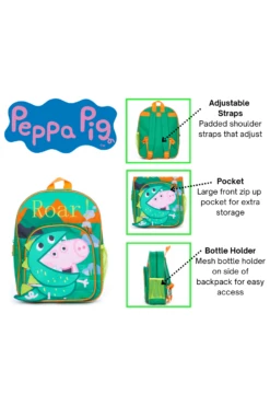 George Pig Bag Toddler Backpack Boys For School Nursery, Dinosaur Roar! -pajamas shop Georgepigbackpack1