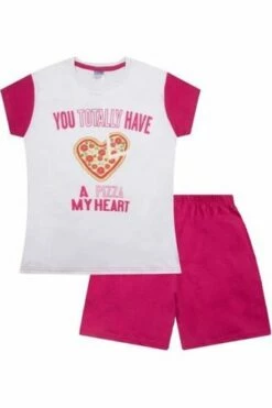 Girls 'You Totally Have A Piece Of My Heart' Short Pyjamas 11-12 Years