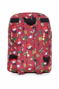 Harry Potter Chibi Character Style Print Backpack Burgundy -pajamas shop HARRYPOTTERBAG04