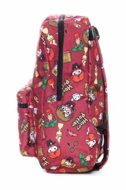 Harry Potter Chibi Character Style Print Backpack Burgundy -pajamas shop HARRYPOTTERBAG05
