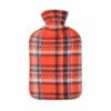 Red Check Fleece Hot Water Bottle -pajamas shop HH0211A 1