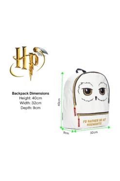 Harry Potter Children's Women's Hedwig Hogwarts Owl School Travel Bag Backpack Fits A4 File -pajamas shop Hedwigbackpack2