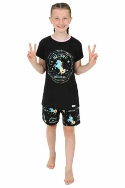 Girls 'Believe In Unicorns' Short Pyjamas