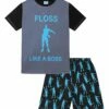 Floss Like A Boss Emote Dance Gaming Short Pyjamas Blue -pajamas shop IMG 1266SET