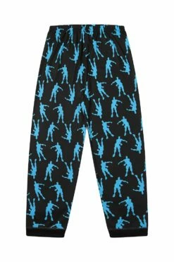 Floss Like A BossEmote Dance Gaming Long Pyjamas Blue -pajamas shop IMG 1272