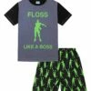 Floss Like A Boss Emote Dance Gaming Short Pyjamas Green -pajamas shop IMG 1284SET