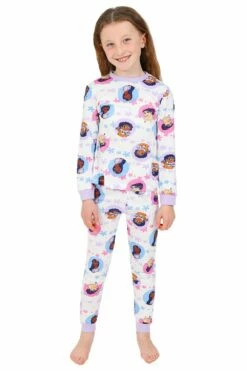 Girls Disney Encanto Mirabel, Isabela And Luisa White Long Pyjamas