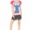 Women's Disney Lilo And Stitch 'I Hate Mornings' Short Pyjamas -pajamas shop IMG 4145