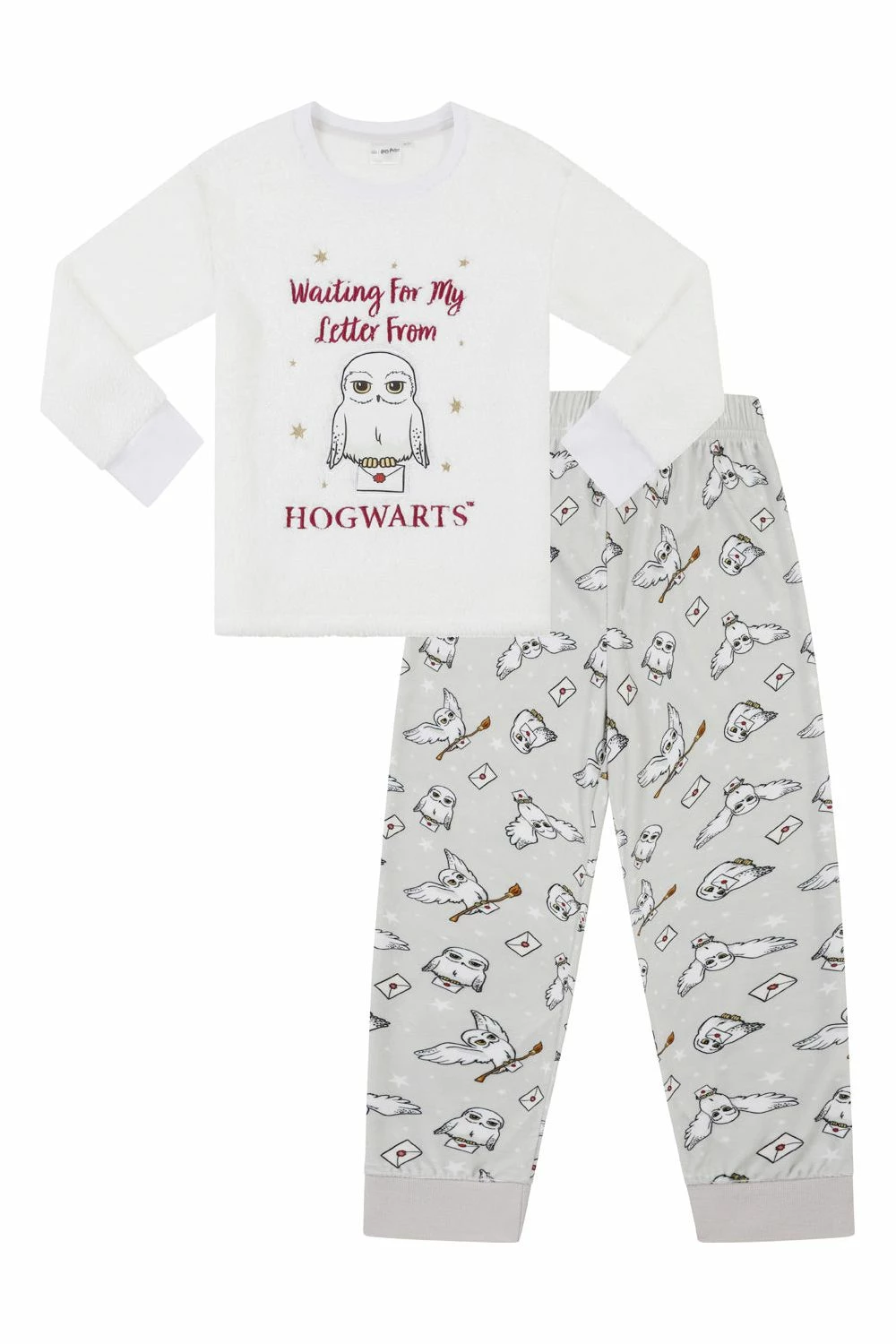 Girls Harry Potter Hedwig Hogwarts Warm Fleece Long Pyjamas 5 Girls Harry Potter Hedwig Hogwarts Warm Fleece Long Pyjamas - Image 3