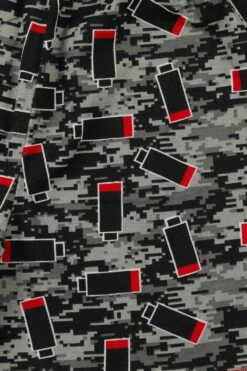 Boys Not Sleeping I'm Just Recharging' Grey Red Short Pyjamas -pajamas shop IMG 9242