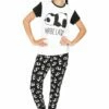 Girls Panda Maybe Later White Long Pyjamas -pajamas shop IMG 9504