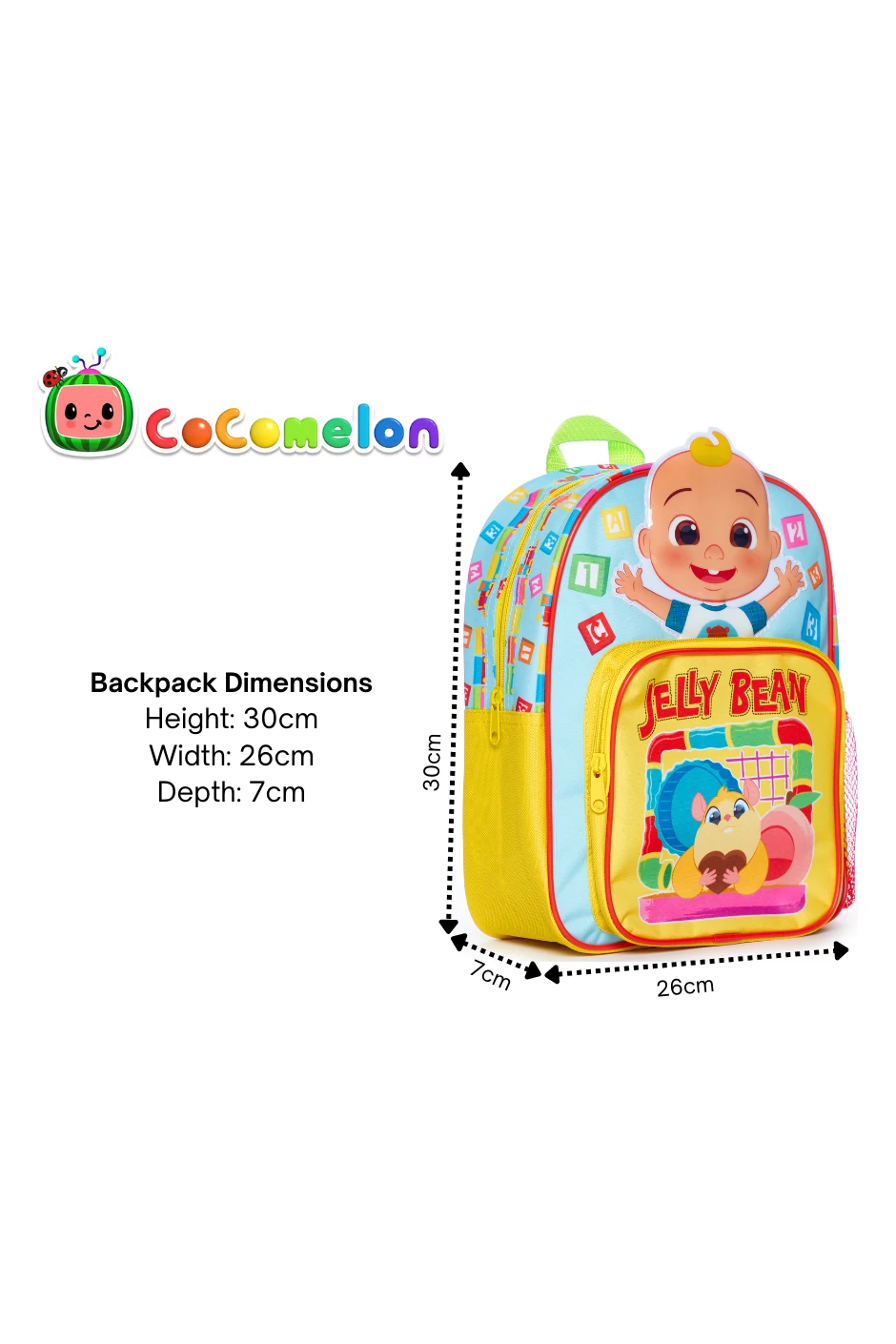 Cocomelon Jelly Bean Backpack Nursery School Rucksack 8 Cocomelon Jelly Bean Backpack Nursery School Rucksack - Image 6
