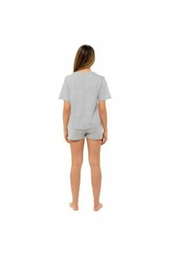 Women's Grey Jersey Cotton Short Pyjamas -pajamas shop LN1376 1