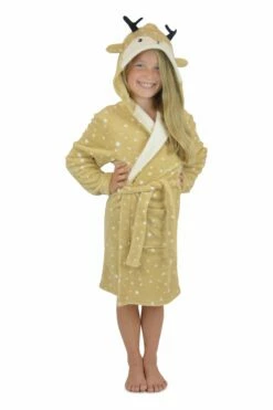 Girls Deer Robe Dressing Gown
