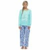 Women's Winter Polar Bear Blue Long Sleeve Pyjama Set -pajamas shop LN501 1