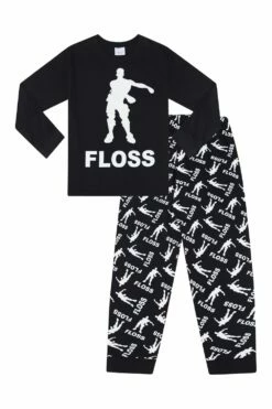 Floss White Emote Dance Long Pyjamas