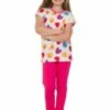 Girls Heart Long Faces Long Pink White Pyjamas -pajamas shop MG 7400