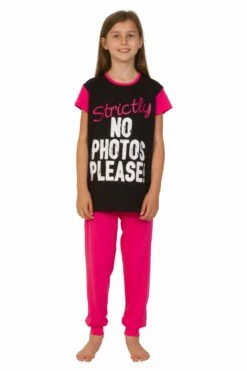 Girls 'Strictly No Photos' Long Pyjamas