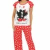 Women's Minnie And Mickey Heart Long Pyjamas -pajamas shop PJF Joanna231114 33