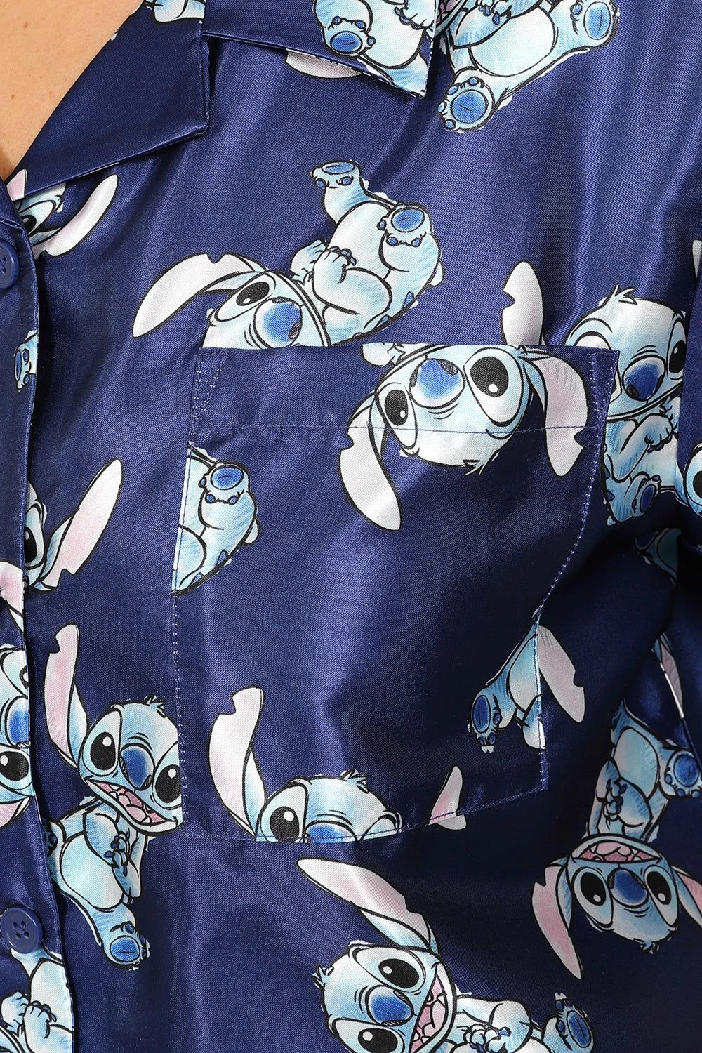 Women's Disney Lilo And Stitch Short Satin Silk Pyjama Set 7 Women's Disney Lilo And Stitch Short Satin Silk Pyjama Set - Image 5