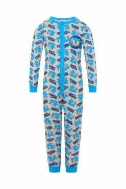 Boys Official Sega Sonic The Hedgehog Gaming Onesie -pajamas shop PJF200923 116