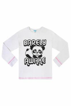 Girls Panda 'Barely Awake' Long Sleeved Pyjamas -pajamas shop PJF201006 26