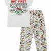 Women's Central Perk Cafe Friends 'But First Coffee' Long Pyjamas -pajamas shop PJF201208 4