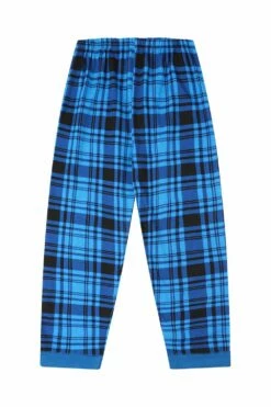 Boys Blue Check Cotton Long Pyjamas -pajamas shop PJF201215 18
