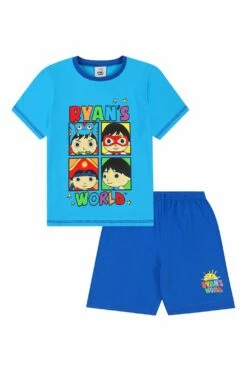 Boys Ryan's World Blue Short Pyjamas
