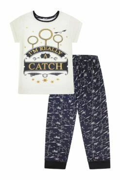 Women's Harry Potter 'I'm Really A Catch' Long Pyjamas -pajamas shop PJF210706 88 SET
