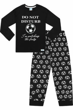 Do Not Disturb I'm Watching The Football White Long Pyjamas 11 Do Not Disturb I'm Watching The Football White Long Pyjamas -pajamas shop PJF220726 36