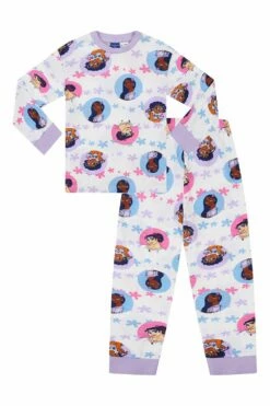 Girls Disney Encanto Mirabel, Isabela And Luisa White Long Pyjamas -pajamas shop PJF220809 35