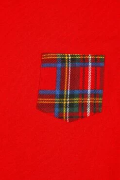 Matching Family Red Check Pocket Women's, Men's And Kids Pyjama Set -pajamas shop PJF221025 23