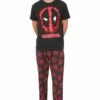Men's Official Marvel Deadpool Long Pyjamas Sizes S To 2XL Mens Pjs -pajamas shop PJF221123 65