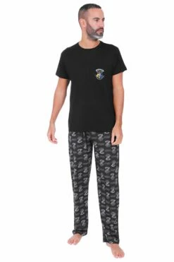 Men's Official Harry Potter Pocket Long Pyjamas Sizes S To 2XL Mens Pjs
