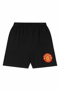 Mens Manchester United FC Black Short Pyjamas -pajamas shop PJF221201 14